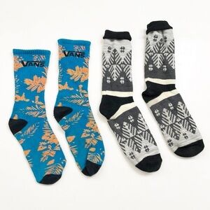Men’s mixed pattern crew socks - Set of 2